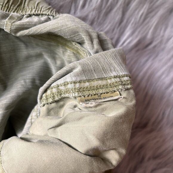 Gap Pants Sz 10 Peg Leg Linen Blend Womens Olive Green Jegging Jogger Casual - Picture 5 of 10